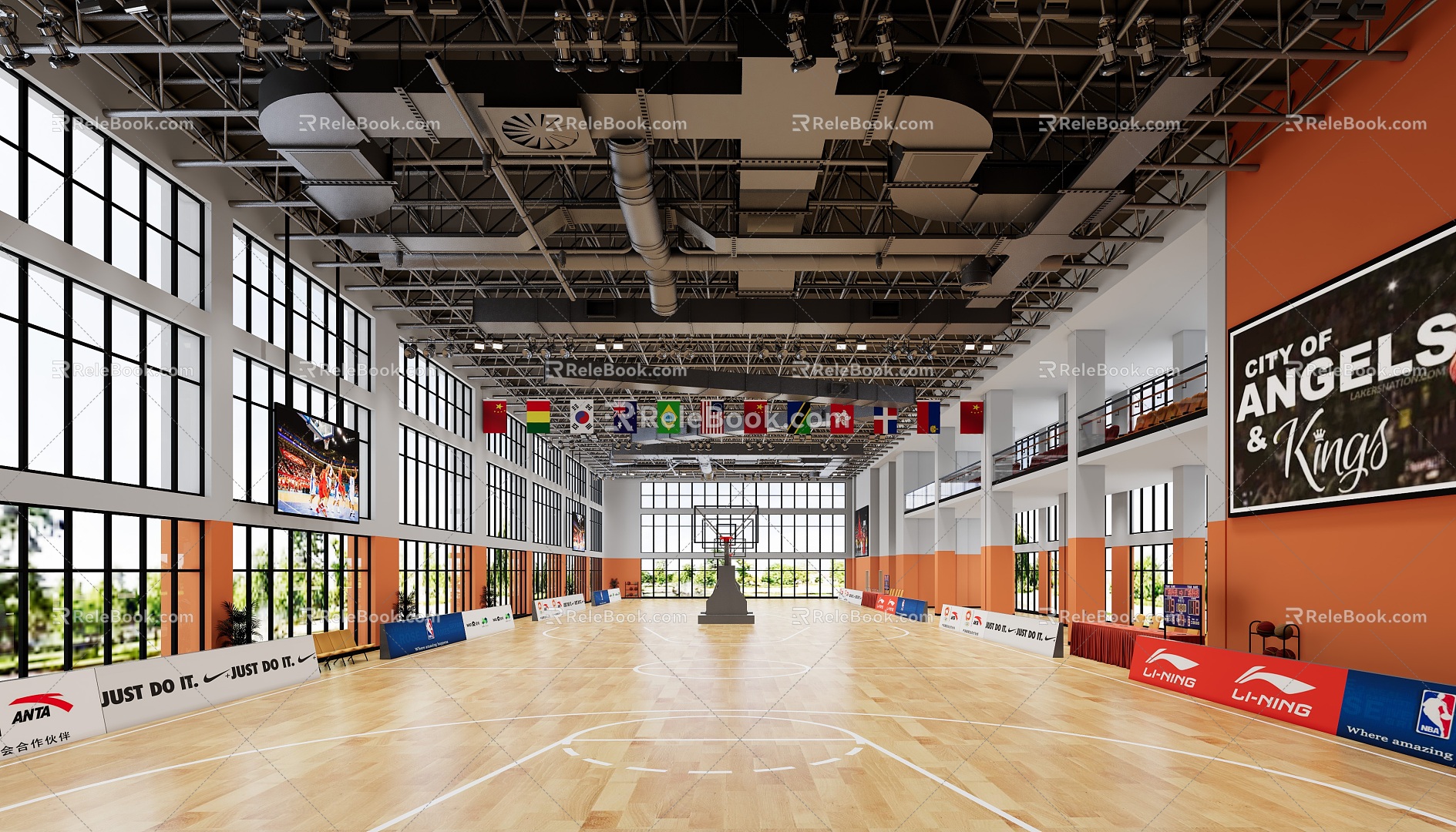 Industrial LOFT Basketball Hall 3d model