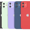 Vibrant iPhone Cases With Multiple Color Options And Apple Logo Design 3d model