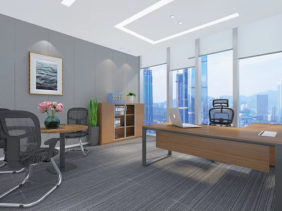 Modern Office Manager Room 3d model