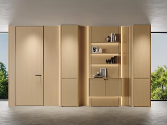 Door wall cabinet process 3d model
