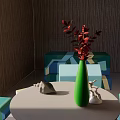 Abstract Sofa Collection With Geometric Shapes And Blue Green Tones In Modern Design