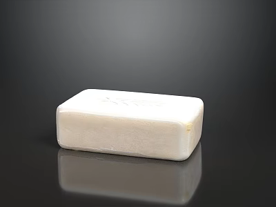 White Solid Soap Included In Modern Bathroom Set For Home Use 3d model
