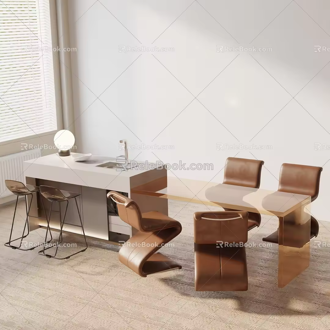 Modern table combination 3d model
