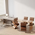 Modern table combination 3d model