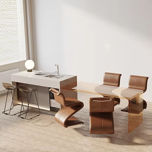 Modern table combination 3d model