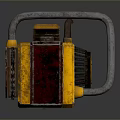 Industrial Heavy Duty Chain Saw With Yellow Black Design And Metal Cutting Chain