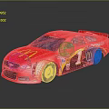 Red McDonald's Chevrolet Race Car With Number 1 Logo And Racing Design