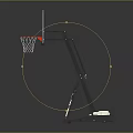 Portable Basketball Hoop With Adjustable Height And Stable Base Structure