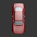 Red Vintage Sports Car With Shiny Body Classic Headlights And Silver Wheels
