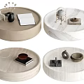 Middle ancient style coffee table combination 3d model