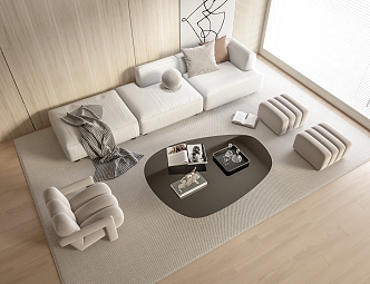 Modern Sofa Coffee Table Combination Sofa Coffee Table 3d model