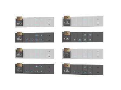 Hardware switch panel 3d model