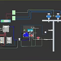 Electronic Control System With Electrical Components Sensors Wires And Control Panel