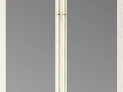 Sleek Modern Wardrobe Design With Sliding Doors Gold Handles And Light Finish 3d model