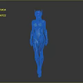 Futuristic Female Robot In Sleek Silver Bodysuit With Purple Helmet And Glowing Accents