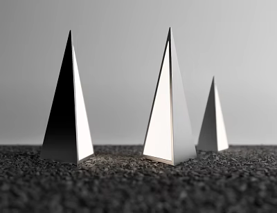 Modern Floor Lamp Triangle Floor Lamp Goose Soft Stone 3d model