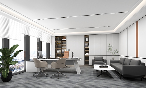 modern general manager office 3d model