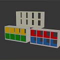 Multi Colored Cube Shelving Units With White Frames And Vibrant Compartments For Home Organization