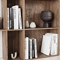 Modern Stylish Shelf Unit With Books Decorative Vases Sculptures Lamp And Framed Art