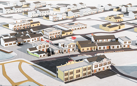 Modern Residential Houses Rural Residential Houses Rural Residential Buildings Rural Architecture Self-built Houses Beautiful Countryside 3d model