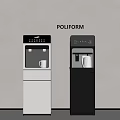 POLIFORM Modern Water Dispensers With White And Black Stylish Design For Home Office Use