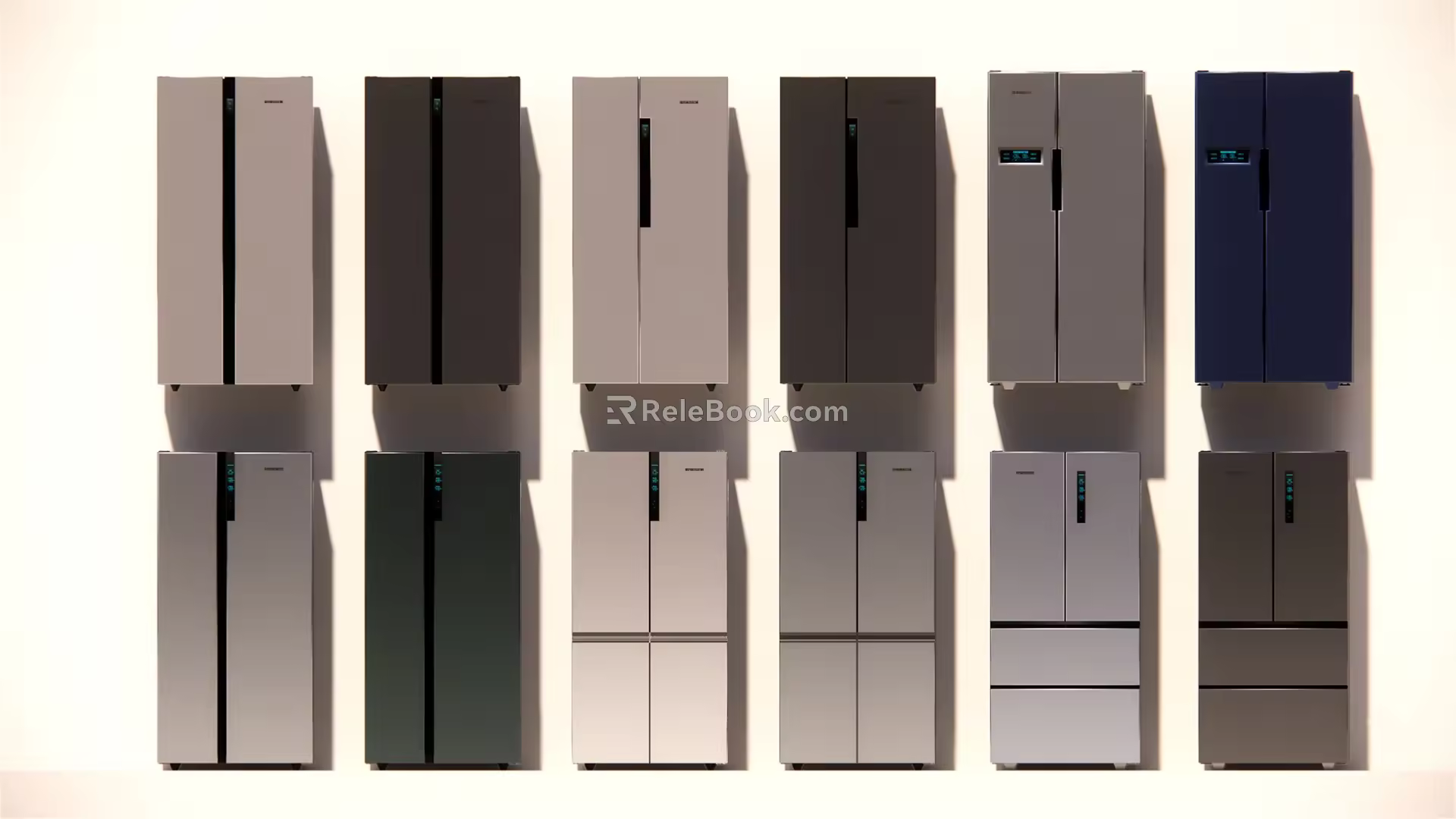 Modern refrigerator 3d model