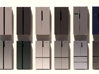 Modern refrigerator 3d model
