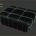 Stylish Leather Ottoman For Living Room With Square Design And Diamond Stitching