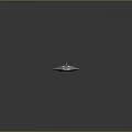 Spotted Flat Bodied Aquatic Ray With Long Tail In Dark Underwater Environment