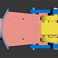 Children Playing With Colorful 3D Model Toy Featuring Blue Pink And Yellow Parts