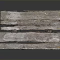 Rustic Handmade Wooden Shelf With Natural Planks And Sturdy Wood Legs Design