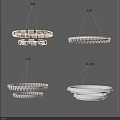 Modern Circular Chandeliers With Crystal Accents And Metal Frame Designs