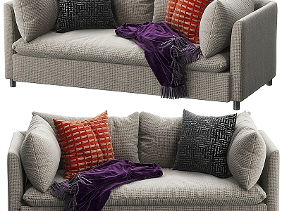 Shelter sofas by West Elm 3d model