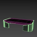 Black Modern Coffee Table With Geometric Structure In Minimalist Interior Design 3d model