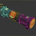 Industrial Gear Motor With Black Body Red Components And Bolted Metal Construction