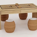 Go classroom table chess table 3d model