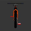 Stylish Orange Fat Tire Bicycle With Black Handlebar And Comfortable Seat
