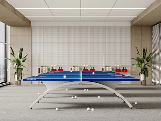 Modern table tennis room 3d model
