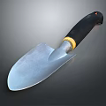 Modern spade shovel pointed spade 3d model