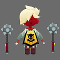 Cartoon Character Game Character Cartoon Man Q Version Character Samurai Cartoon Character Cartoon Warrior 3d model