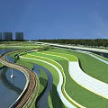 Scenic Urban Park Landscape With Large Lake Green Spaces Walking Paths Recreational Areas And Trees