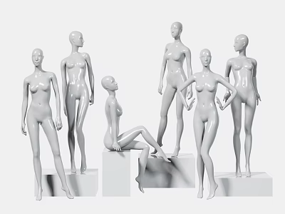 Model Humanoid Doll Fashion Display Mall Clothing Window Display Female Swing Daughter Pose Posture Doll Model 3d model