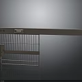 Contemporary Metal Wire Grid Furniture With Light Panel And Shelf Bracket Design