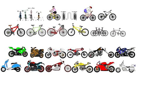 Modern Motorcycle Bicycle Motorcycle Transportation 3d model