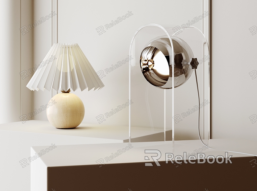 Modern Minimalist Table Lamp Pleated Atmosphere Lamp Art Table Lamp model