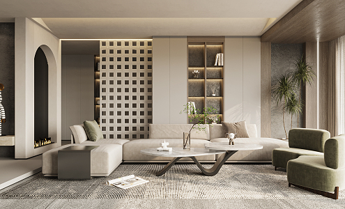 modern living room 3d model