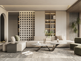 modern living room 3d model