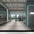 Modern Fitness Gym Interior With Glass Walls Movement Signage And Strength Equipment