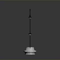 Ornate Wrought Iron Street Lamp With White Stone Base And Decorative Patterns