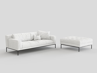 Modern Combination Sofa Soft Bag Sofa 3d model